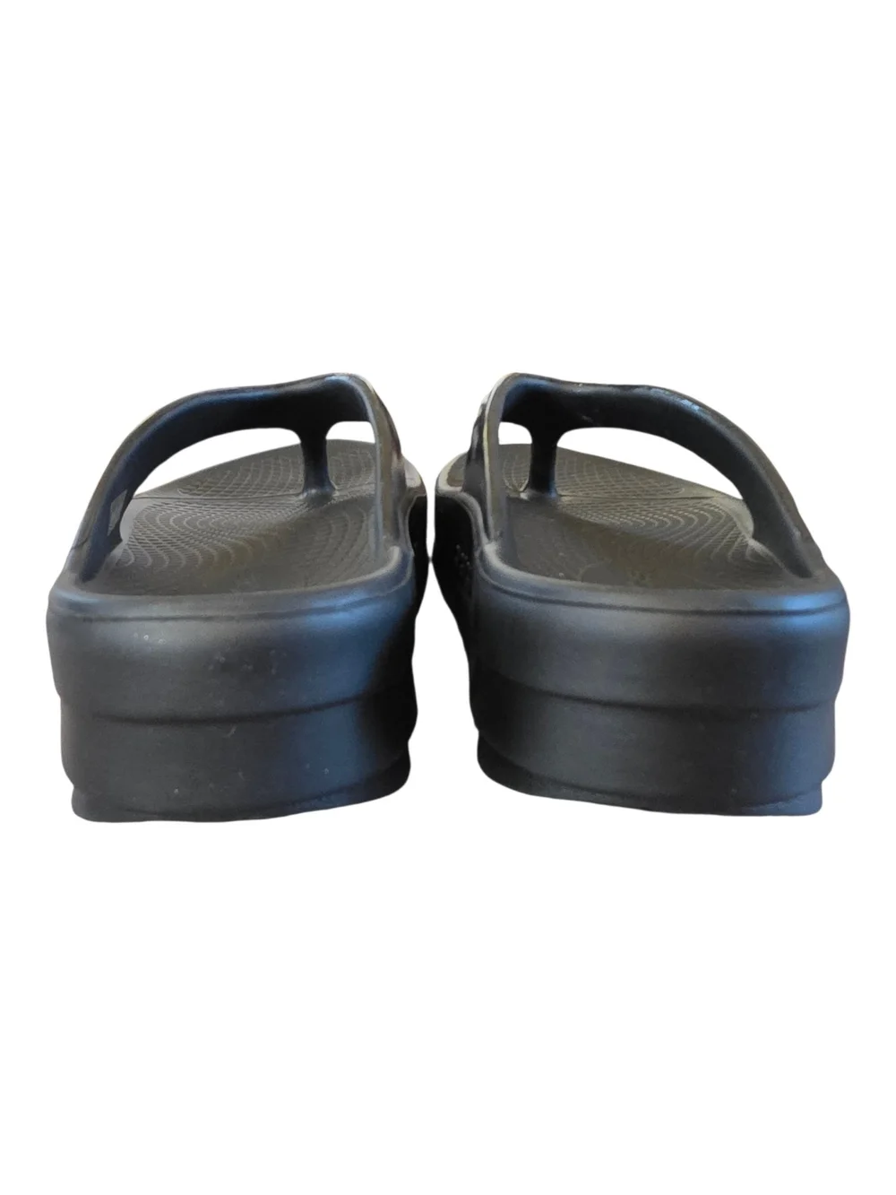 OOLALA OOFOS Black Platform Flip Flops Sandals Size 9 - Picture 4 of 8